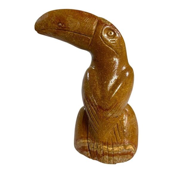 Hand Carved Tropical Panama Toucan Figure Souvenir Paperweight Stone Sculpture 6 - Picture 3 of 7